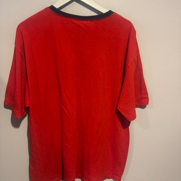 Share Vintage Y2K Distressed Tommy Hilfiger Red Shirt (Men's Large) Nike Adidas - Picture 7 of 9